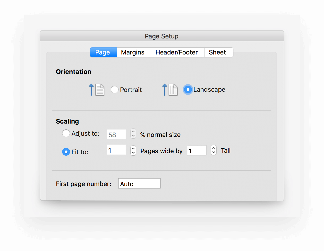 Adjusting the print scale for your risk matrix to fit on a single page