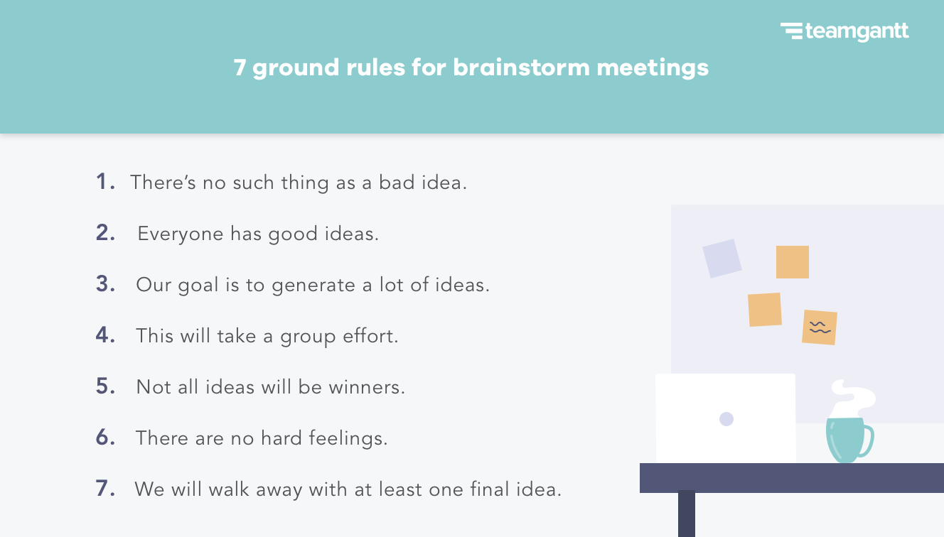 7 ground rules for brainstorm meetings